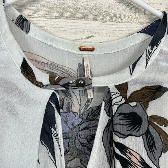Free people White Combo Electric Orchid Tunic Tree Swing Top Women’s Size Small - Picture 6 of 7